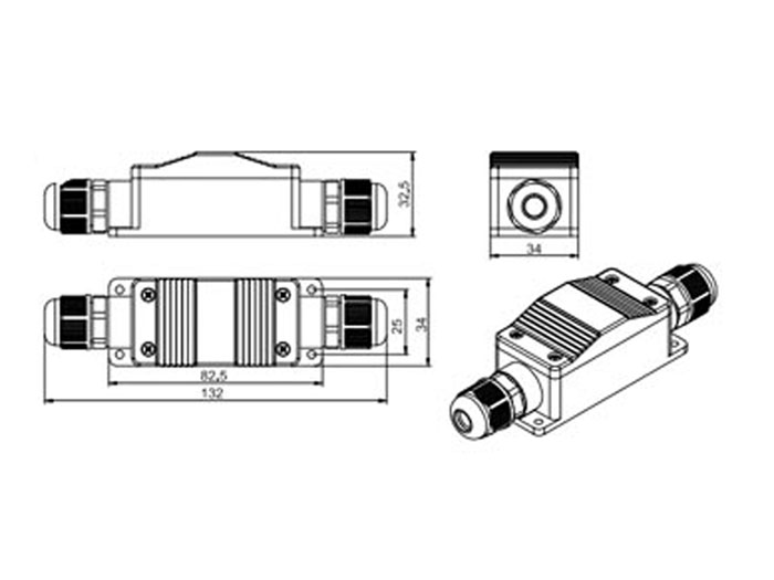 Techno THB.391.A3A - Conector Estanco Empalme IP68/IP69K 3 Contactos