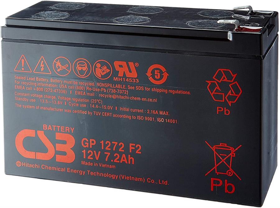 CSB GP 1272 F2 - Lead Battery 12 V / 7.2 AH