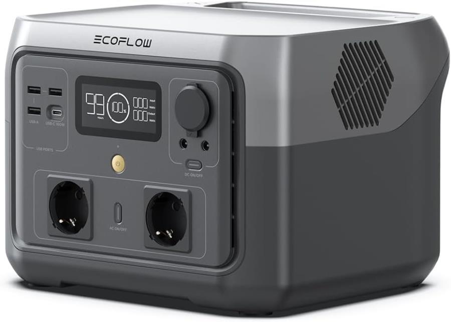 Ecoflow RIVER2 MAX - Centrale électrique portable avec batteries LiFeP04 - 500 W - 512 Wh Charge rapide