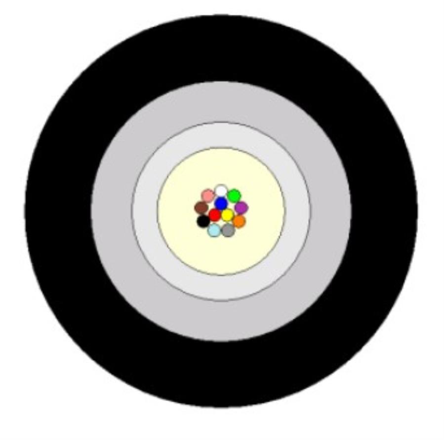 Prysmian VP – TV05897 - Enhanced single-mode fiber optic cable VP Fca 6 fibers with rodent protection - 1000 m - 60112733