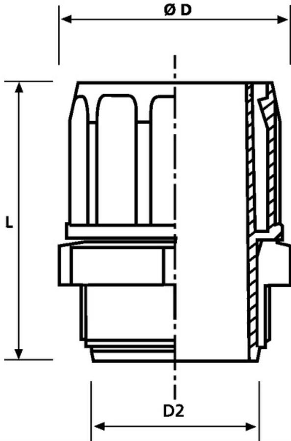 HellermannTyton 167-00512 - Cable Gland for PG13 Tube - Ø15 - IP54 ...