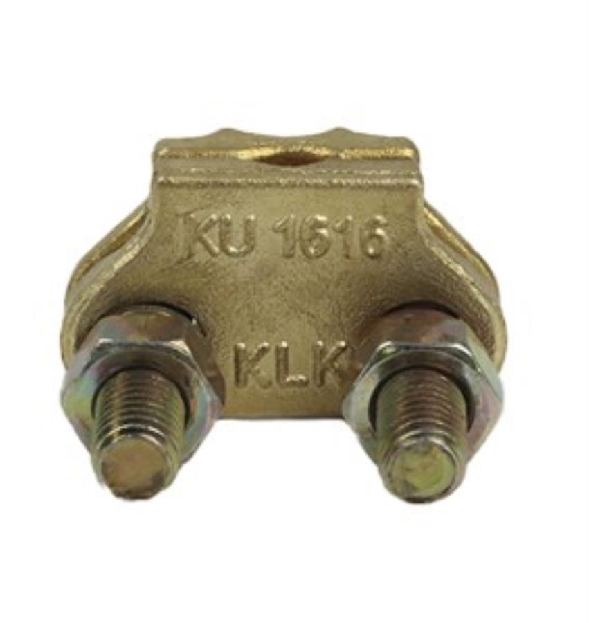 KLK 06378 - Grapa KU para Conexión del Cable de Cobre de Tierra y Pica de Tierra - Latón - Ø16 mm