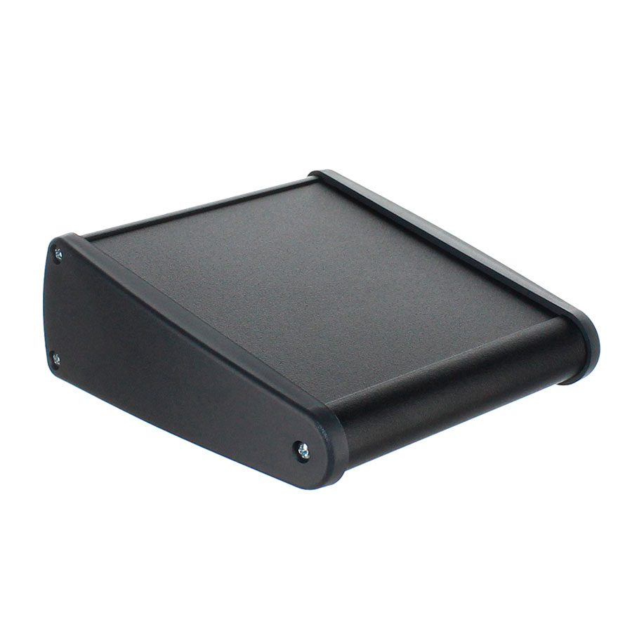 Teko TEKAL 3 SLOPE - Aluminium/ABS Desktop Enclosure - 111 x 121 x 44 mm - Black - TEKAL-31SP.29