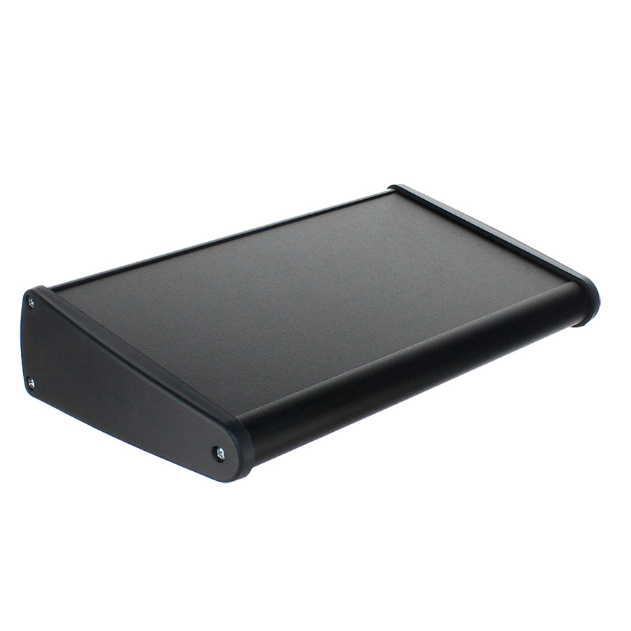 Teko TEKAL 3 SLOPE - Aluminium/ABS Desktop Enclosure - 211 x 121 x 44 mm - Black - TEKAL-33SP.29