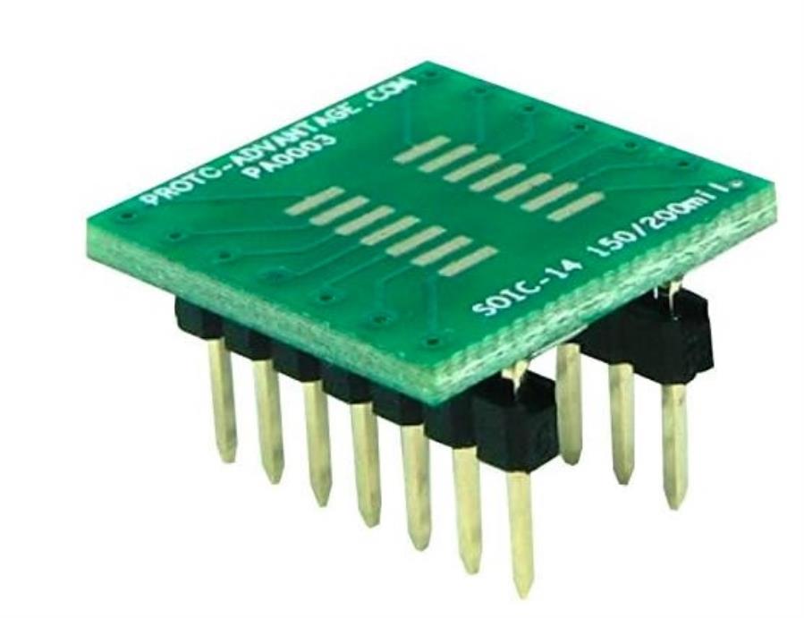 SOIC-14 to DIP-14 Adapter - Pitch 1.27 - PA0003