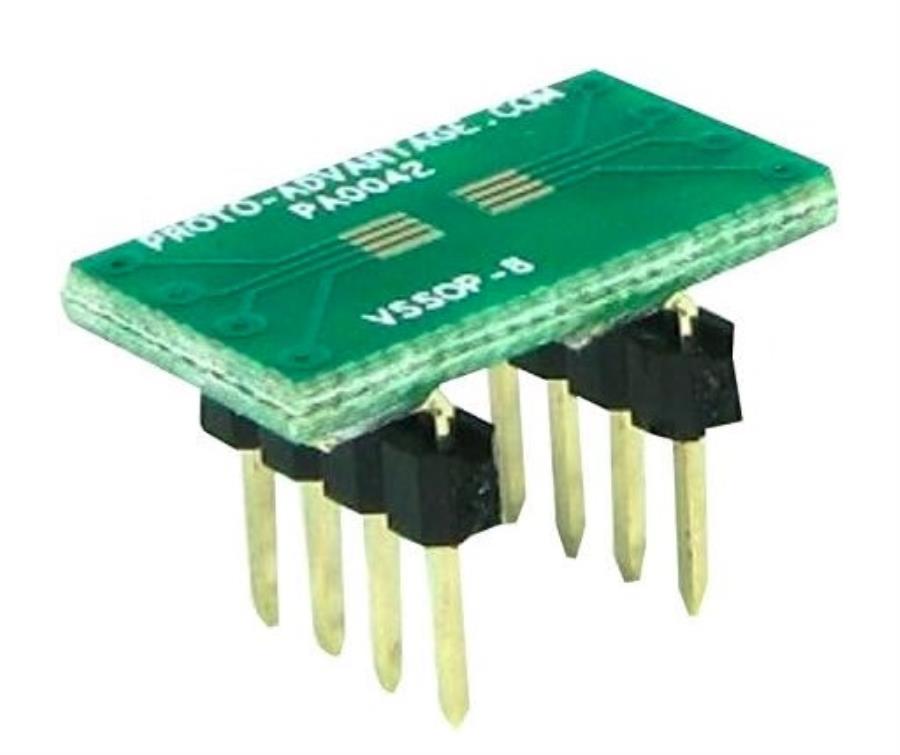 VSSOP-8 to DIP-8 Adapter - 0.5 mm Pitch - PA0042