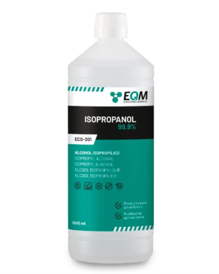 EQM ECO-301-1L - Limpador lento de álcool isopropílico 1L - Pureza 99,9%