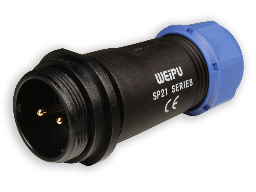 WEIPU SP21 Series IP68 - Connecteur Étanche Ø21 Mâle Aérien 2