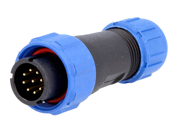 WEIPU SP13 IP68 Series - Conector Estanco Ø13 Macho Aéreo 9 Contactos ...