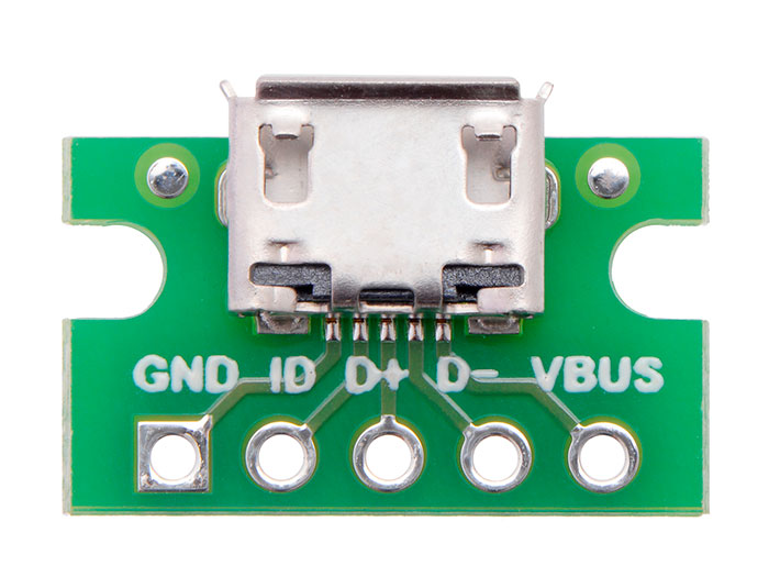 Female micro-USB-A 5 Pin Mount Connector