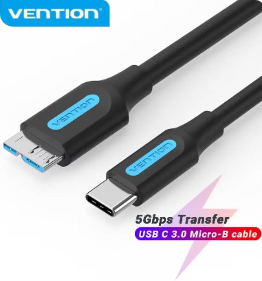 VENTION CQABD - Câble USB-C Mâle vers Micro-B Mâle - USB 3.0 (CQA) - 0,5 m - 2 A - 5Gbps