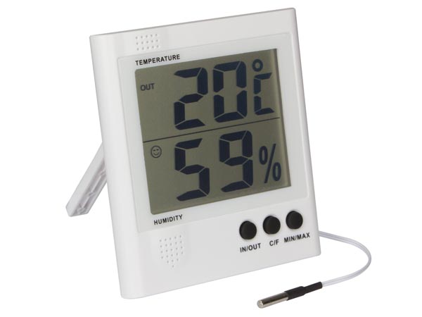 MINKUROW Termómetro Higrómetro Para Interiores, Termómetro Digital De  Escritorio Con Monitor De Temperatura Y Humedad, Termómetro