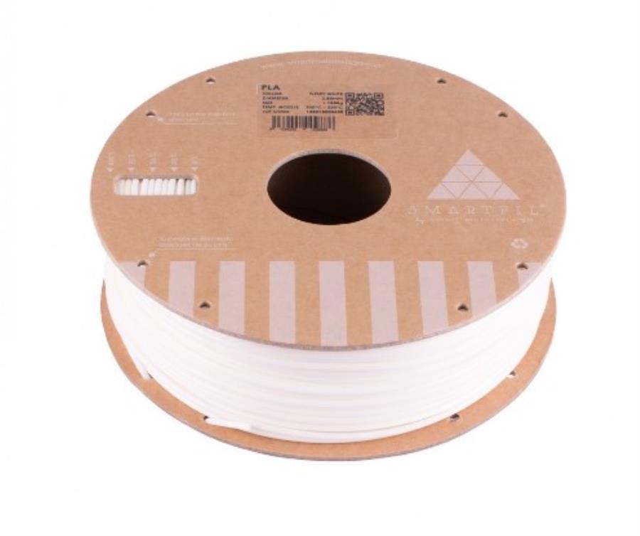 Smart Materials 3D SMARTFIL PLA 2,85mm IVORY WHITE - Filamento PLA - 2,85 mm - Cor Branco - 1 Kg - SMPLA0WH0A100