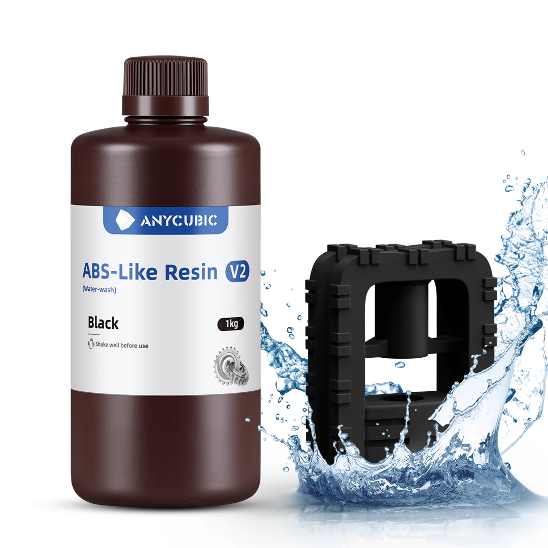 Anycubic ABS-Like Resine V2 Black - Resina lavable ABS-Like Resin V2 - Negro - 1 Kg