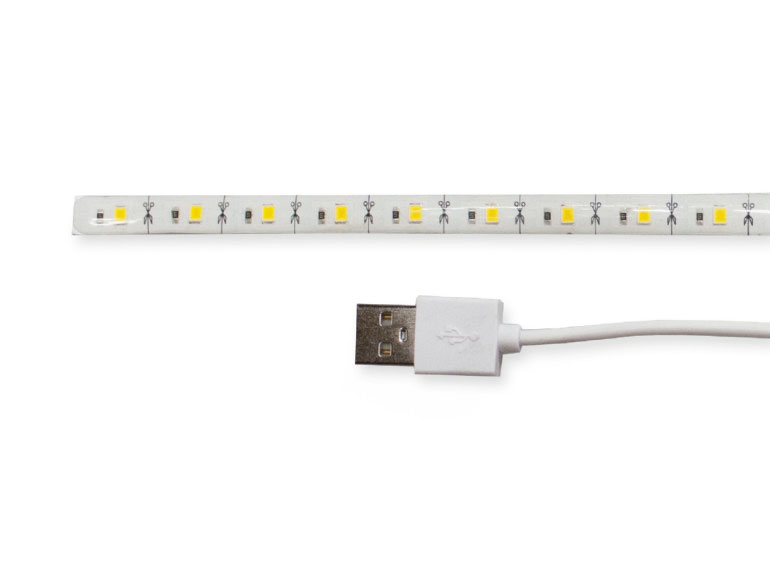 Gembird Strip Led - Bande LED 30 cm avec USB - Blanc Chaud 3200 K - LED -SU-WW30