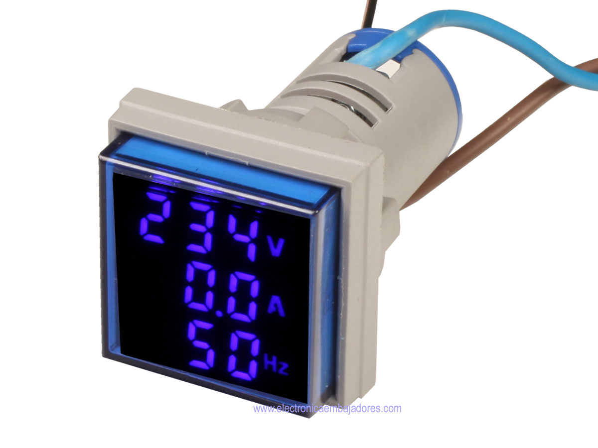 SWITCHTRONIX - Voltmètre - Ampèremètre - Fréquencemètre - 50..450V -  0..100A - 0..99HZ AC