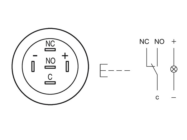 Interruptor de Botón Pulsador EAO 82 acción momentánea 12V IP65