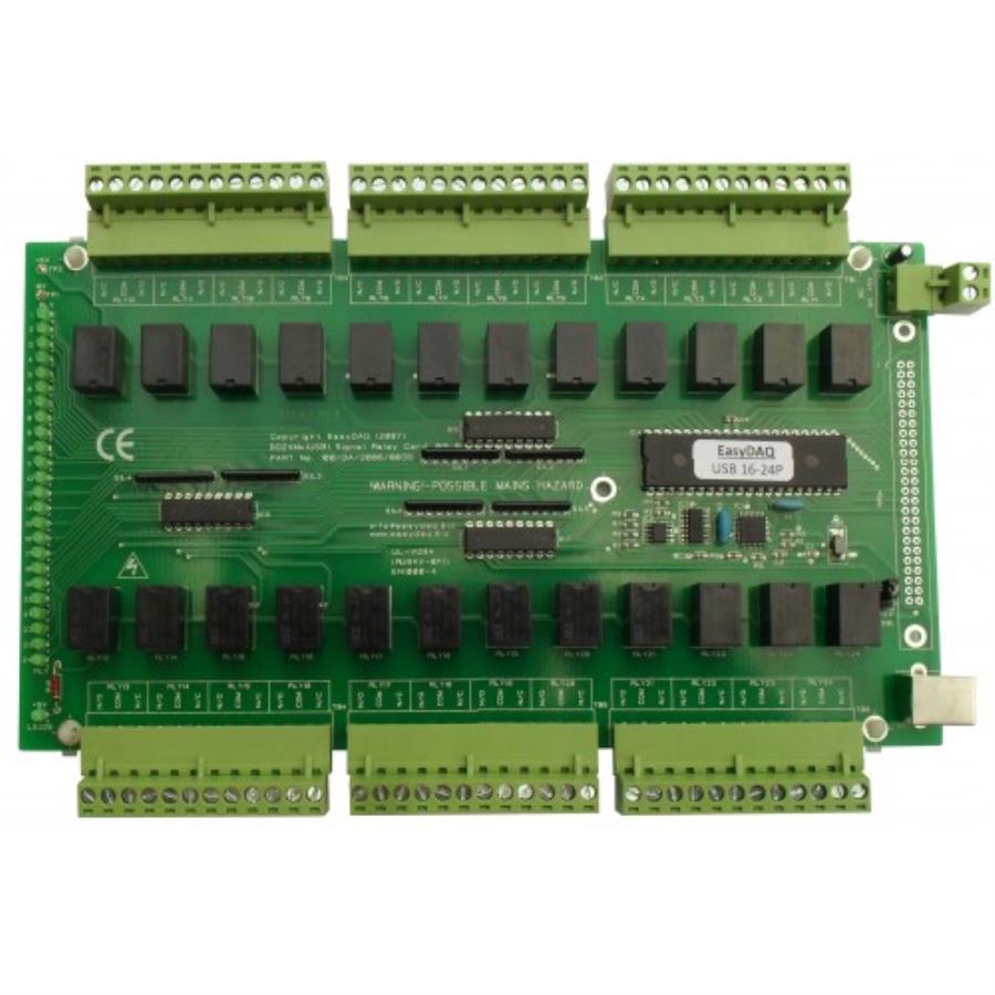 EasyDAQ USB24MxS - 24 optoisolated relays board - 5 V - 1 A - Controlled by USB