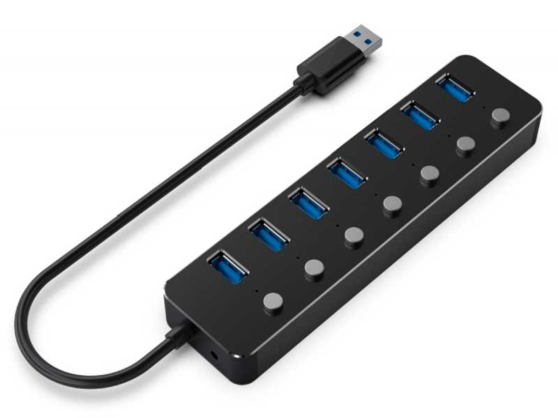 Regleta universal con USB C, 5 tomacorrientes, 3 puertos USB y 1 puerto USB  C, disyuntor de cable de alimentación de 6.5 pies