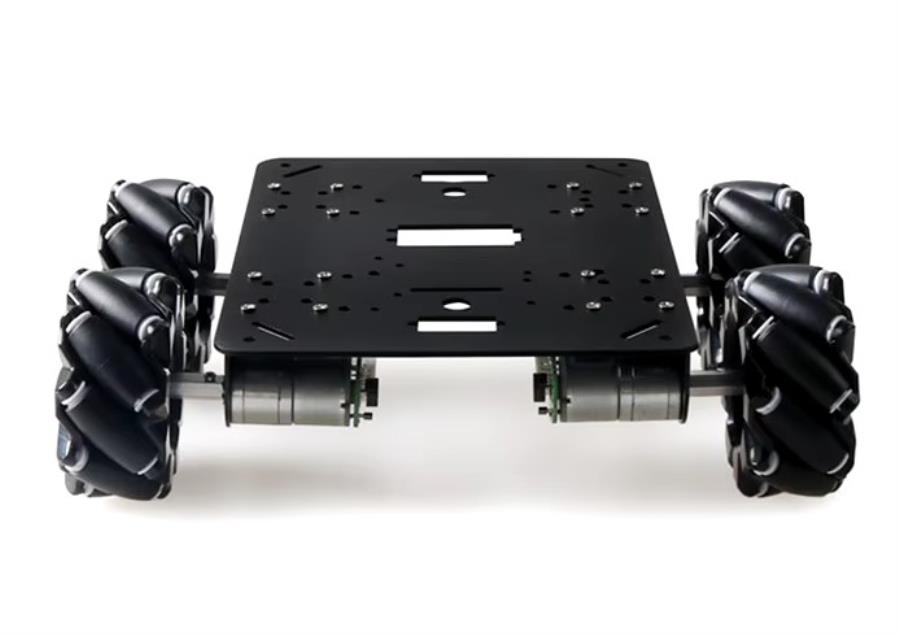 Chassis 4WD Motorredutor 25 mm con Encoder - Preto