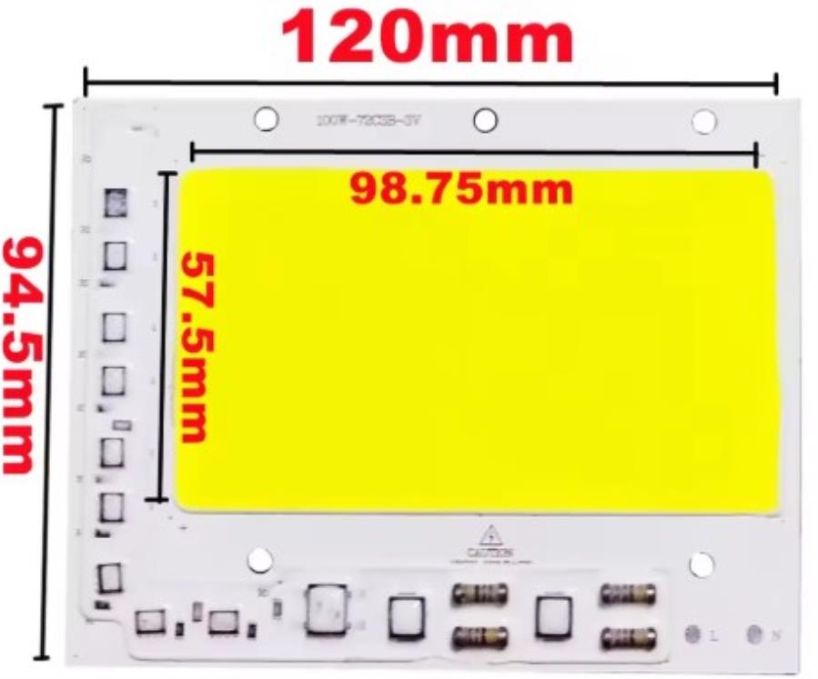 COB LED diode 100 W Warm white - 220 V - YXB591