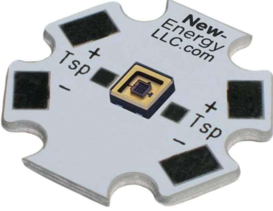 NewEnergy LST1-01G08-UV01-01 - Módulo LED en estrella 20 mm con Luminux XBT-3535-UV-A130H-DB280-00 - 2,28 W - 280 nm