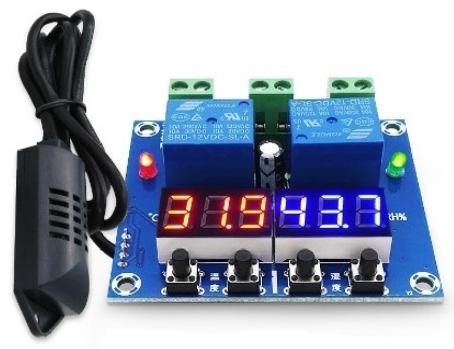 Humidity and temperature sensor with relay / 12 Vdc - 20~60℃ - 20~60%RH